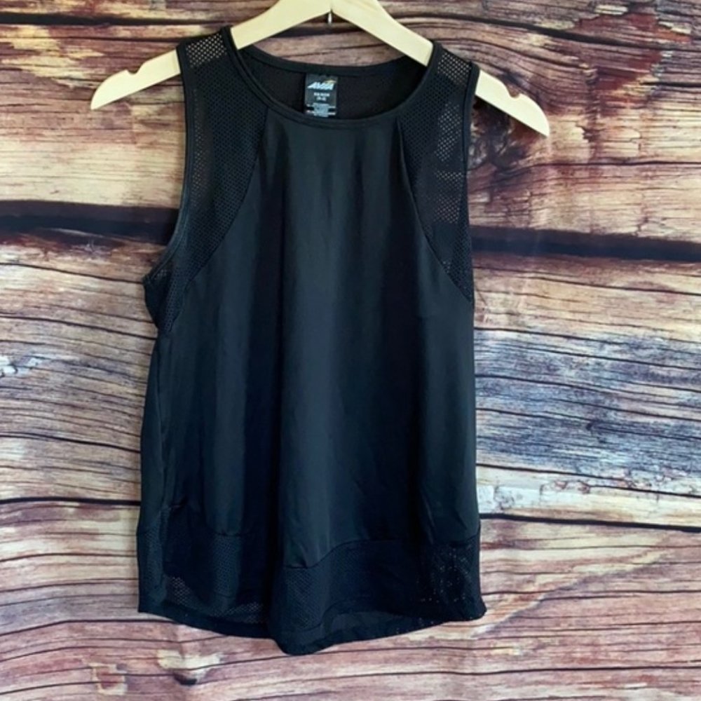AVIA Mesh Detail Black Workout Tank